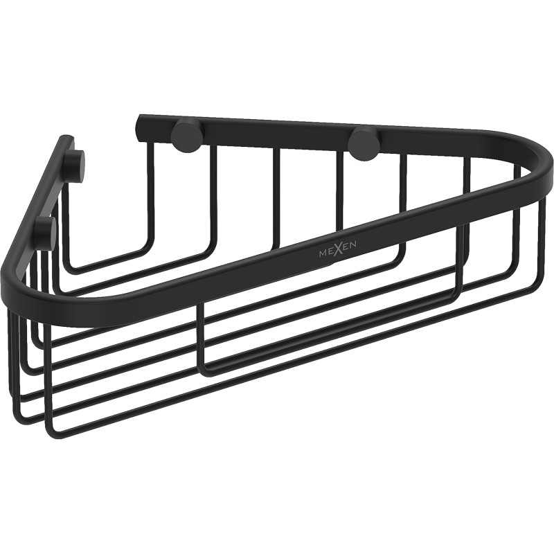 Mexen Uni-T corner bathroom basket, black - 70A8520-70