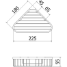 Mexen Uni-T corner bathroom basket, black - 70A8520-70