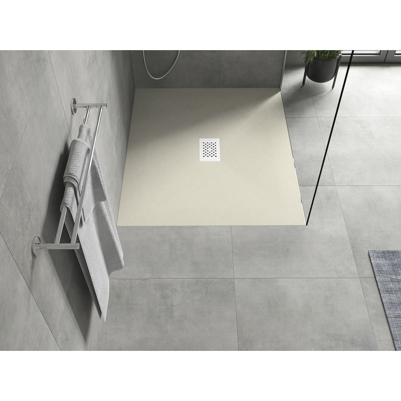 Mexen Hugo rectangular shower tray SMC 120 x 100 cm, beige, white cover - 42691012-W