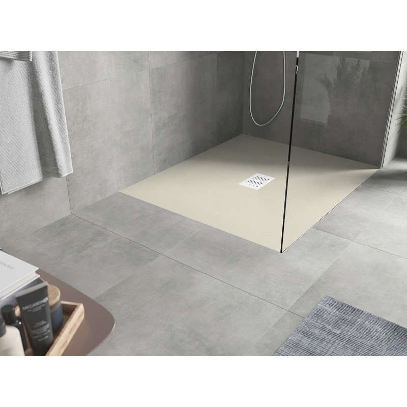 Mexen Hugo rectangular shower tray SMC 120 x 100 cm, beige, white cover - 42691012-W