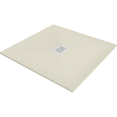 Mexen Hugo square shower tray SMC 100 x 100 cm, beige, white cover - 42691010-W