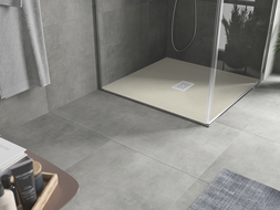 Mexen Hugo square shower tray SMC 100 x 100 cm, beige, white cover - 42691010-W