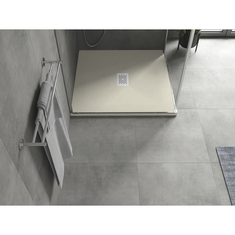Mexen Hugo SMC Square Shower Tray 90 x 90 cm, Beige, White Cover - 42699090-W
