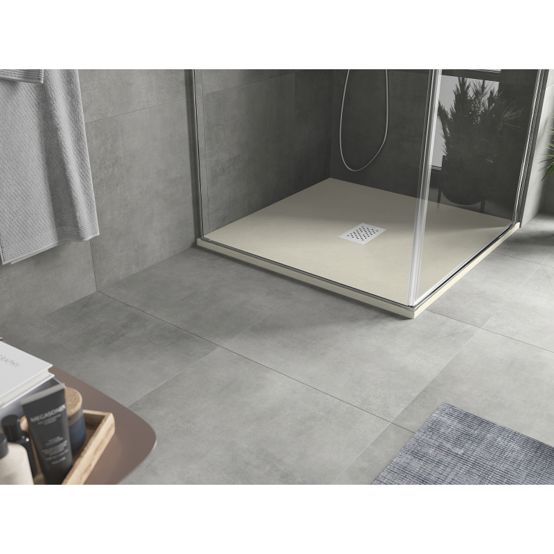 Mexen Hugo SMC Square Shower Tray 90 x 90 cm, Beige, White Cover - 42699090-W