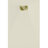 Mexen Hugo rectangular SMC shower tray 80 x 70 cm, beige, gold cover - 42697080-G