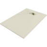 Mexen Hugo rectangular SMC shower tray 80 x 70 cm, beige, gold cover - 42697080-G