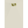 Mexen Hugo rectangular SMC shower tray 90 x 80 cm, beige, gold cover - 42698090-G