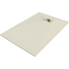 Mexen Hugo rectangular SMC shower tray 90 x 80 cm, beige, gold cover - 42698090-G