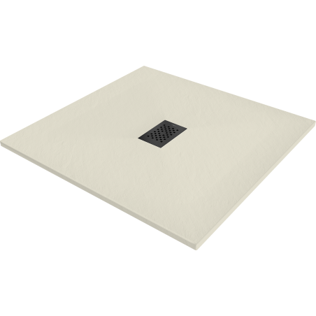 Mexen Hugo SMC square shower tray 80 x 80 cm, beige, black cover - 42698080-B