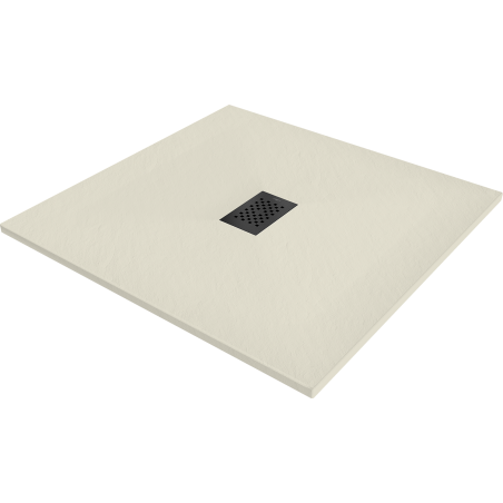 Mexen Hugo SMC Square Shower Tray 90 x 90 cm, Beige, Black Cover - 42699090-B