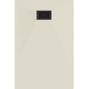 Mexen Hugo rectangular SMC shower tray 100 x 70 cm, beige, black cover - 42697010-B