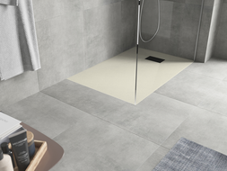 Mexen Hugo rectangular SMC shower tray 120 x 70 cm, beige, black cover - 42697012-B