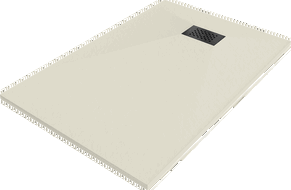 Mexen Hugo rectangular shower tray SMC 90 x 80 cm, beige, black cover - 42698090-B
