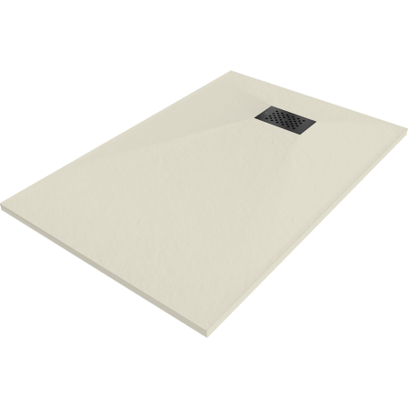 Mexen Hugo rectangular SMC shower tray 120 x 90 cm, beige, black cover - 42699012-B