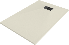 Mexen Hugo rectangular SMC shower tray 120 x 90 cm, beige, black cover - 42699012-B