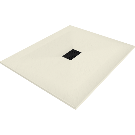 Mexen Hugo rectangular SMC shower tray 120 x 100 cm, beige, black cover - 42691012-B