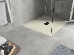 Mexen Hugo rectangular SMC shower tray 120 x 100 cm, beige, black cover - 42691012-B