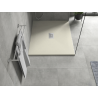 Mexen Hugo rectangular SMC shower tray 120 x 100 cm, beige, inox cover - 42691012-X