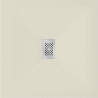 Mexen Hugo square shower tray SMC 80 x 80 cm, beige, inox cover - 42698080-X