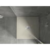 Mexen Hugo square shower tray SMC 80 x 80 cm, beige, inox cover - 42698080-X