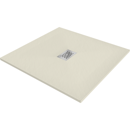 Mexen Hugo SMC Square Shower Tray 90 x 90 cm, Beige, Inox Cover - 42699090-X