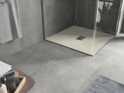 Mexen Hugo SMC Square Shower Tray 90 x 90 cm, Beige, Inox Cover - 42699090-X