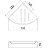 Mexen Rivon-C corner bathroom basket, white - 70A8525-20