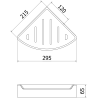 Mexen Rivon-C corner bathroom basket, brushed nickel - 70A8525-97