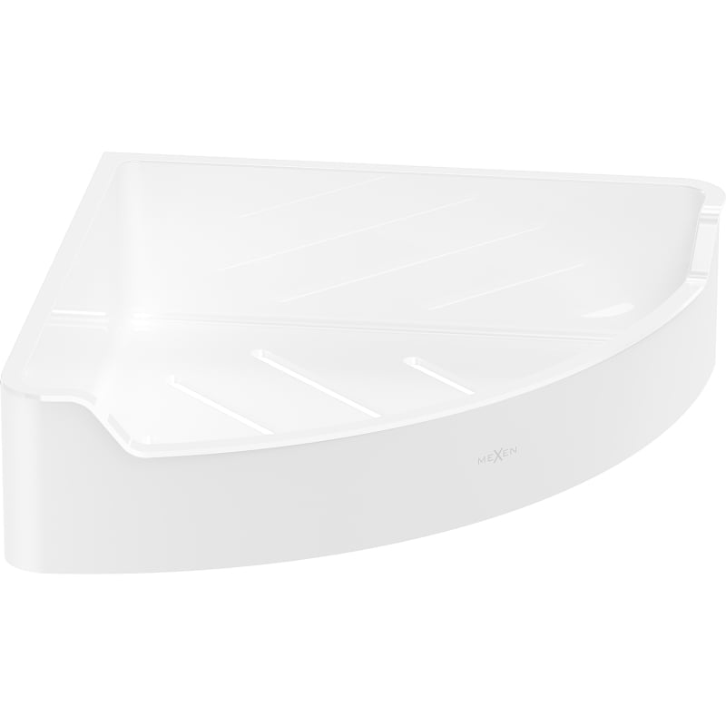 Mexen Rivon-C corner bathroom basket, white - 70A8525-20