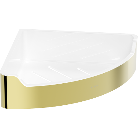 Mexen Rivon-C corner bathroom basket, gold - 70A8525-50
