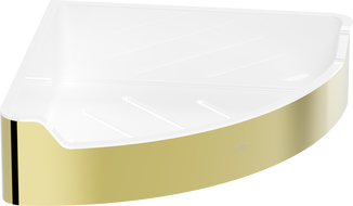 Mexen Rivon-C corner bathroom basket, gold - 70A8525-50