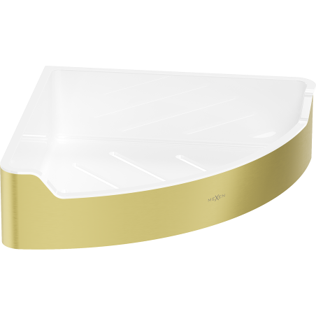 Mexen Rivon-C corner bathroom basket, brushed gold - 70A8525-55