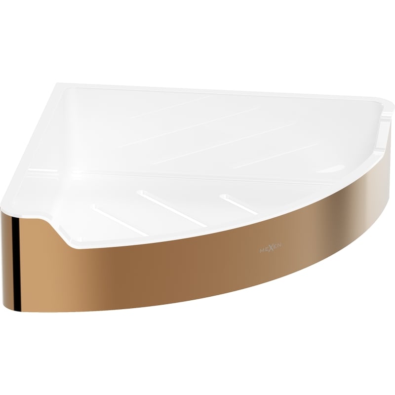 Mexen Rivon-C corner bathroom basket, rose gold - 70A8525-60