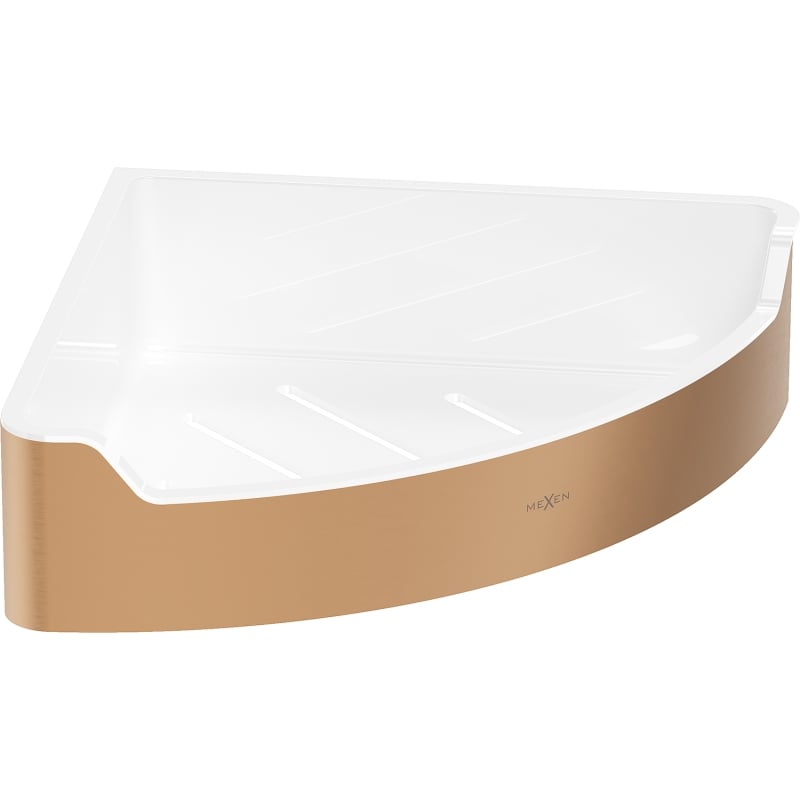 Mexen Rivon-C corner bathroom basket, brushed copper - 70A8525-65
