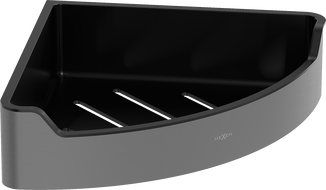 Mexen Rivon-C corner bathroom basket, brushed gun gray - 70A8525-66