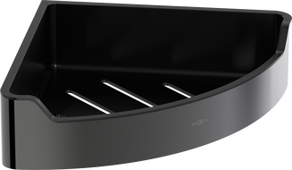 Mexen Rivon-C corner bathroom basket, black chrome - 70A8525-73