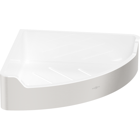 Mexen Rivon-C corner bathroom basket, brushed nickel - 70A8525-97
