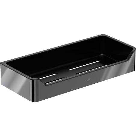 Mexen Rivon-L bathroom basket, black chrome - 70A8725-73