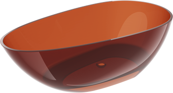 Mexen Glass freestanding transparent bathtub 170 x 85 cm, chrome plug - 58061708505