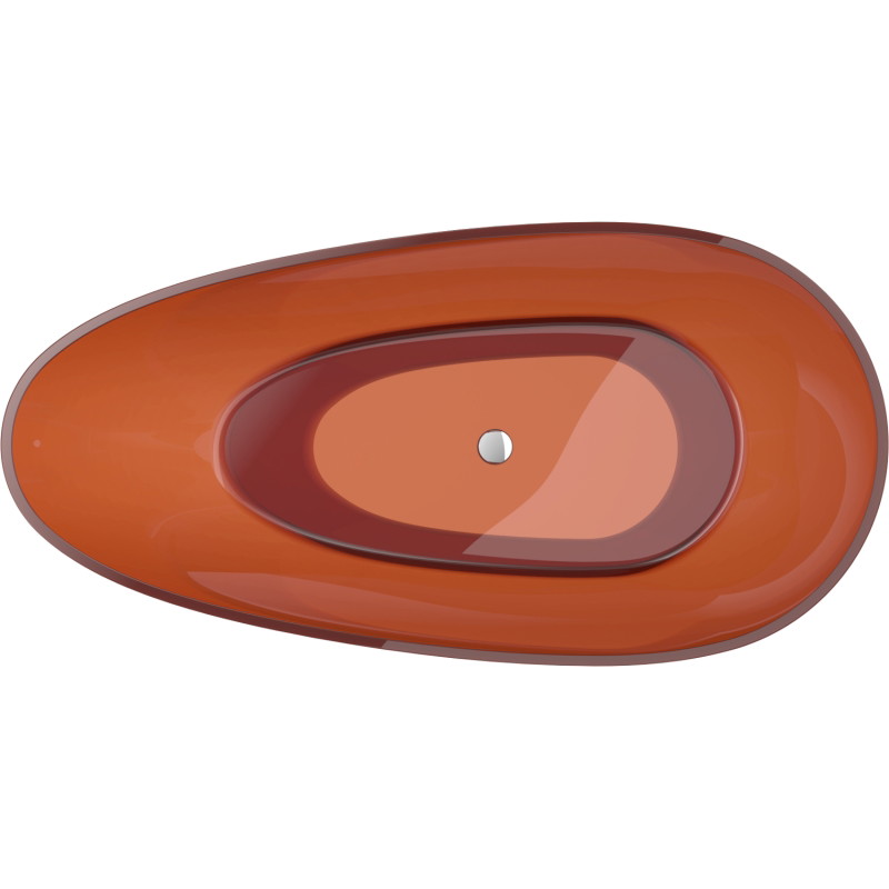 Mexen Glass freestanding transparent bathtub 170 x 85 cm, earth, chrome plug - 58061708505