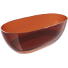 Mexen Pure freestanding transparent bathtub 170 x 80 cm, earth, chrome drain - 58071708005
