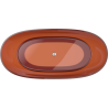 Mexen Pure freestanding transparent bathtub 170 x 80 cm, earth, chrome drain - 58071708005