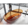 Mexen Pure freestanding transparent bathtub 170 x 80 cm, earth, chrome drain - 58071708005