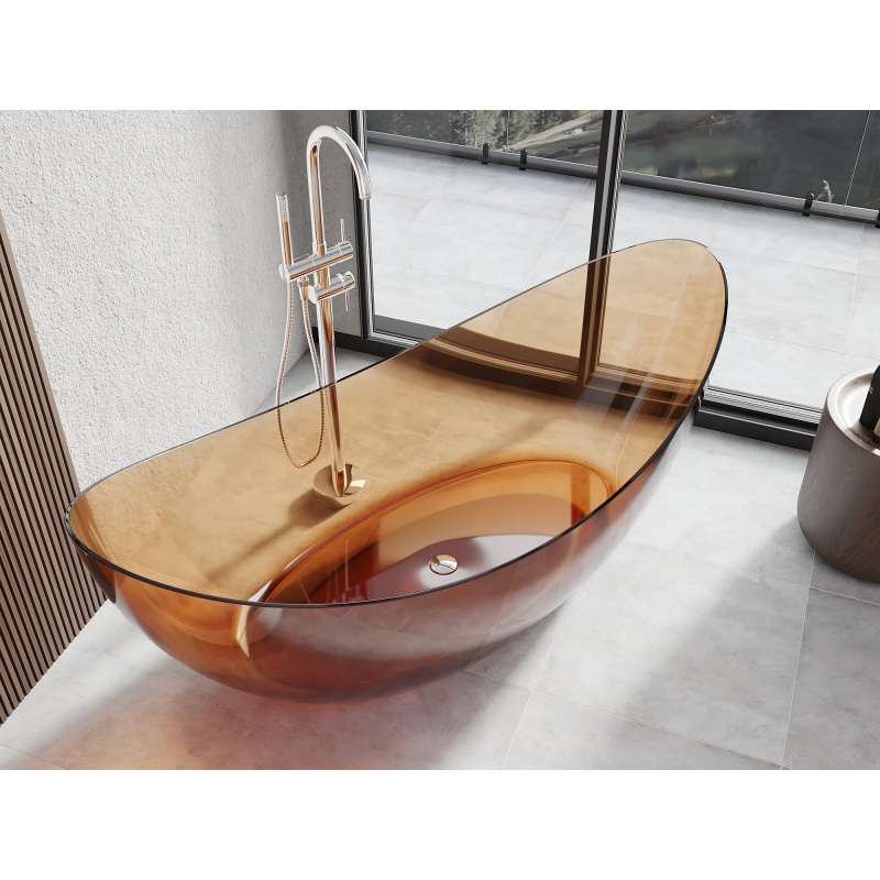 Mexen Vea earth free-standing transparent 180 x 80 cm, chrome cork - 58091808005