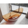 Mexen Vea freestanding transparent bathtub 180 x 80 cm, earth, chrome drain - 58091808005