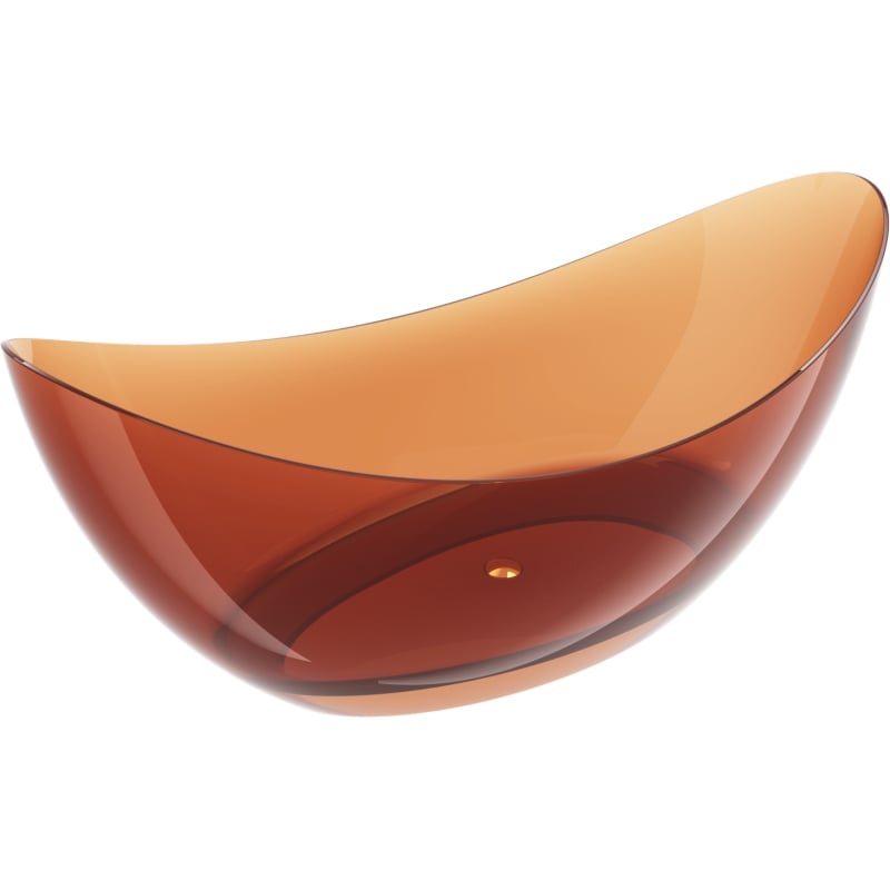 Mexen Vea freestanding transparent bathtub 180 x 80 cm, earth, chrome drain - 58091808005