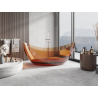 Mexen Vea freestanding transparent bathtub 180 x 80 cm, earth, chrome drain - 58091808005