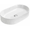 Mexen Grovo counter-top washbasin ridged 49 x 31 cm, white - 22304900