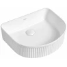 Mexen Grovo countertop washbasin fluted 41 x 36 cm, white - 22304200