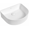 Mexen Grovo countertop fluted washbasin 40 x 35 cm, white - 22304000